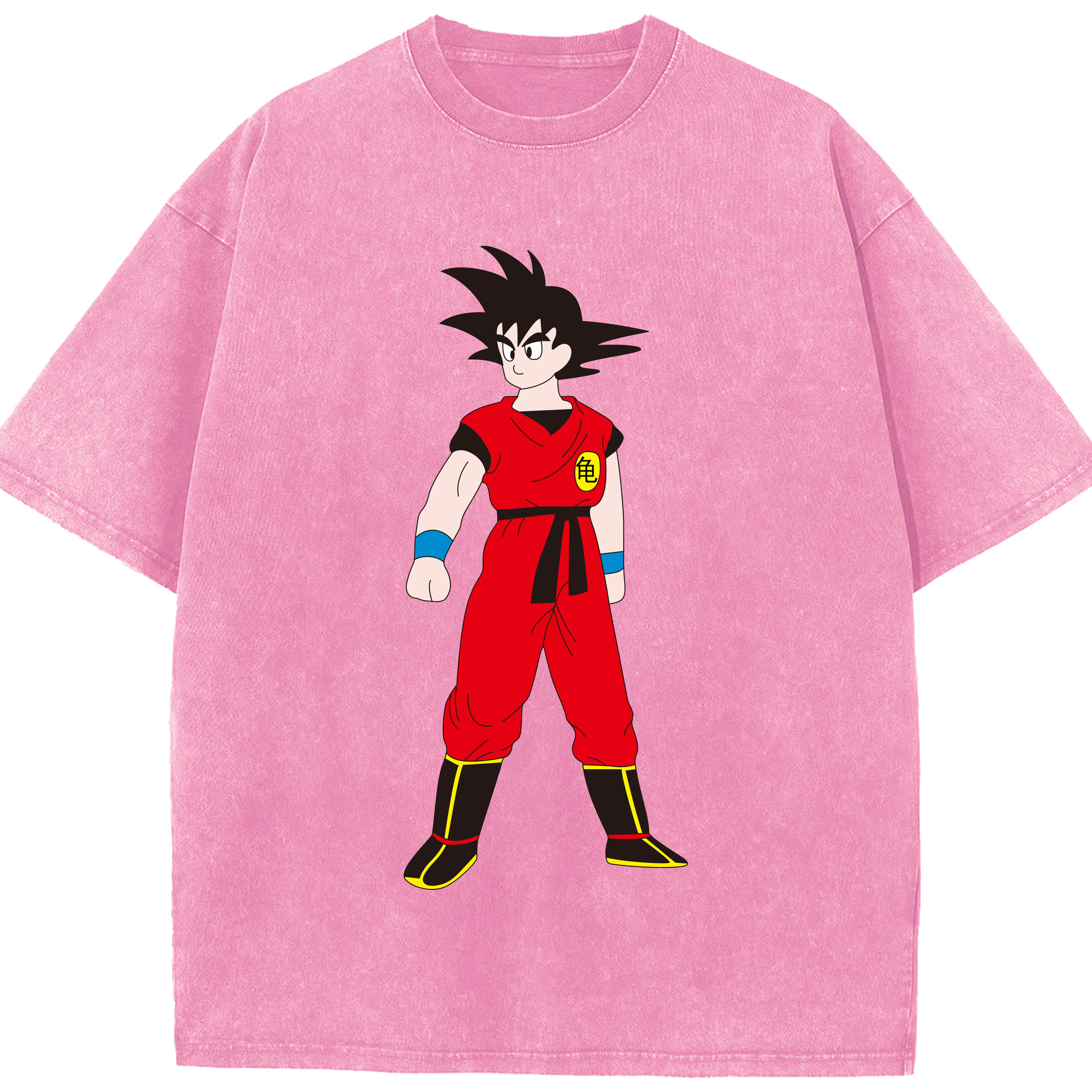 （画像用） ドラゴンボール 孫悟空（そん ごくう）Son Goku カカロット DRAGON BALL Kakarotto 綿100% ヴィンテージ風 半袖Tシャツ（フロントプリント）